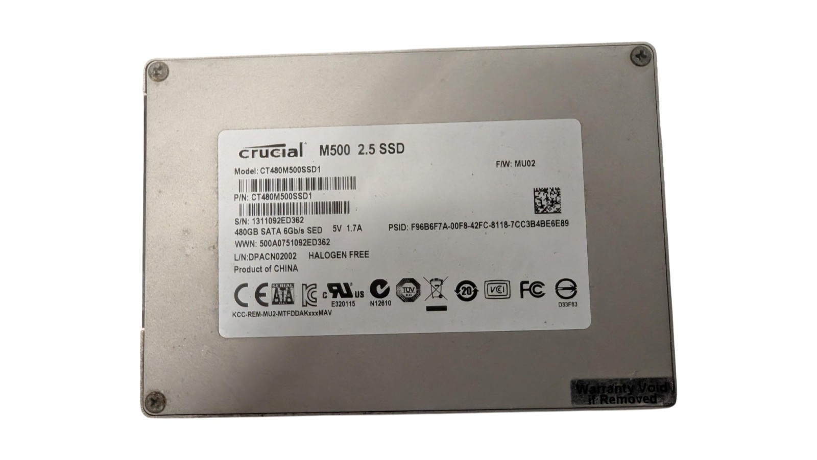 Crucial M500 480GB Internal 2.5″ SSD – CT480M500SSD1