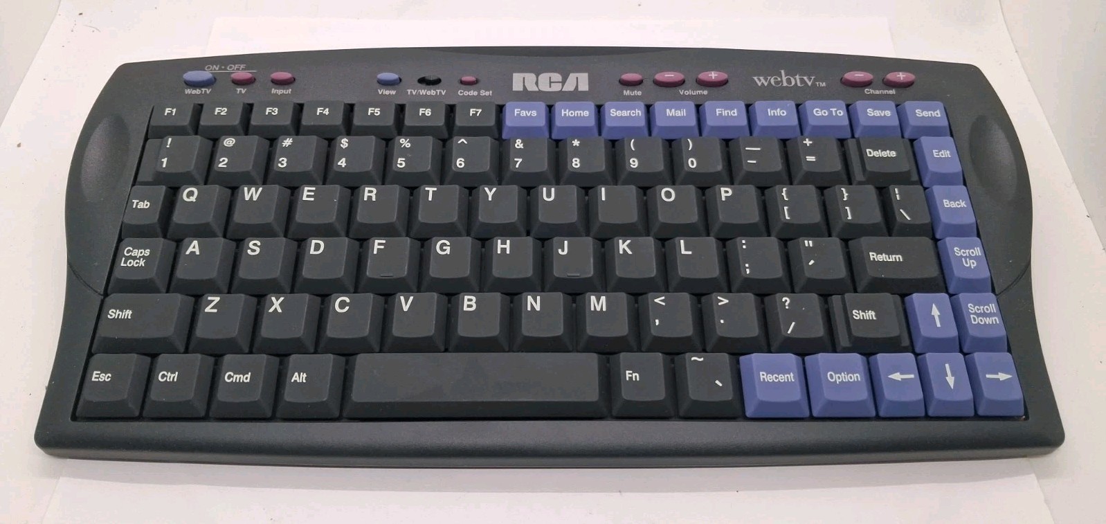 MSN-TV / RCA Infrared Wireless Keyboard RT7W5XTW B, Pre-Owned