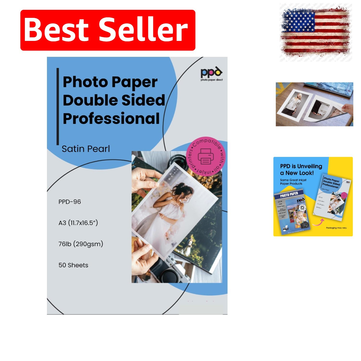 Double Sided Photo Paper, Satin Pearl Brochure Paper 11 x 17 for Inkjet Print…