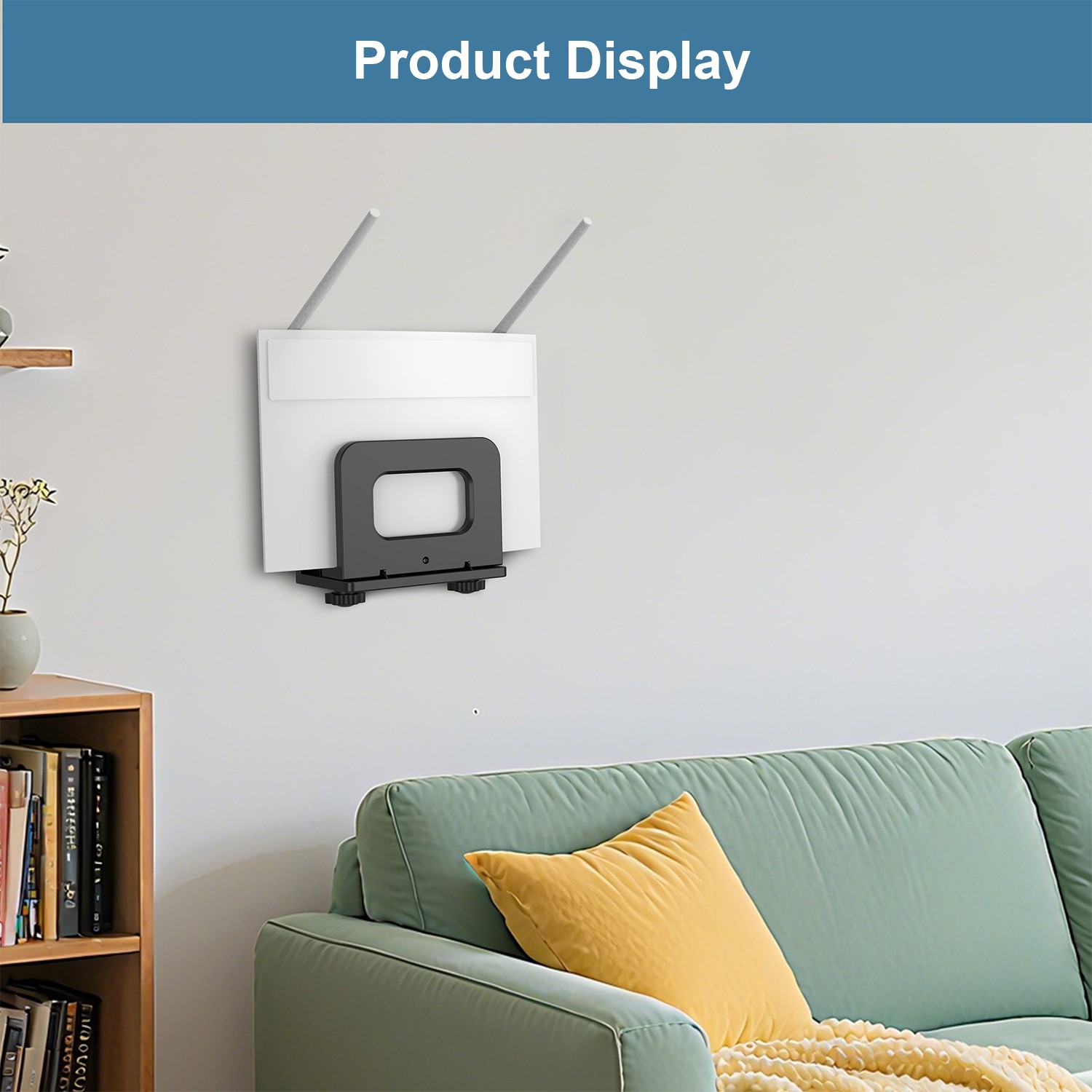 Wall Mount Router Holder, Adjustable Bracket for WiFi Modem/Laptop/Set-Top Box