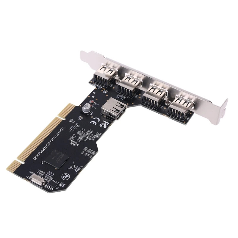 5 Ports USB 2.0 PCI Controller Expansion Card 480Mbps Converter NEC720101 Driver