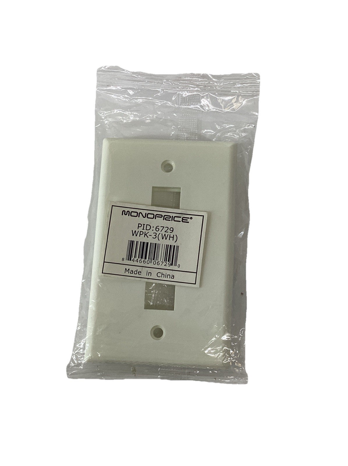 RJ45 Ethernet Wall Plate Keystone 3-Port White 4.5″x2.75″x0.2″ w/ White Screws