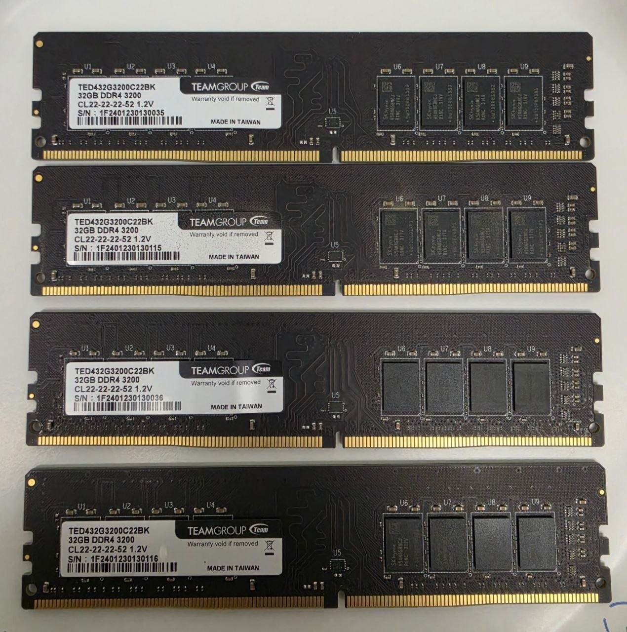 TEAMGROUP Elite DDR4 128GB Kit (4 x 32GB) 3200MHz (PC4-25600) CL22 Unbuffered
