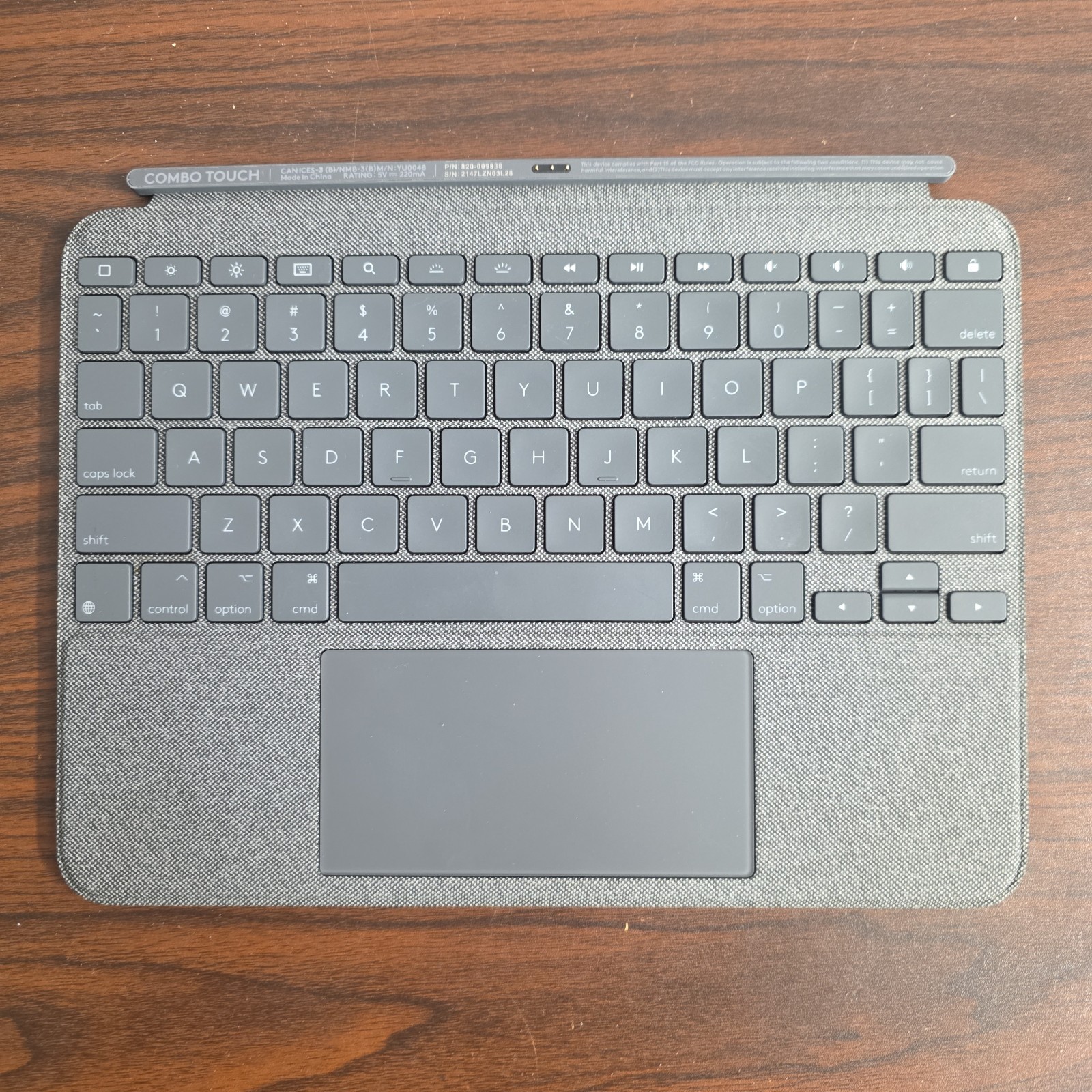 Logitech Combo Touch YU0048 for iPad Backlit PN 820-009838 KEYBOARD ONLY!!