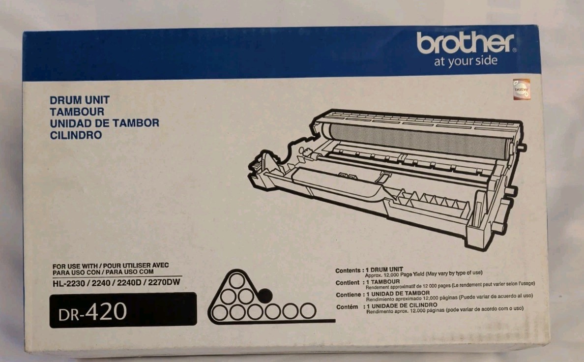 Brother DR-420 Drum Unit 12,000 Page Yield, HL-2230 / 2240 / 2240D / 2270DW