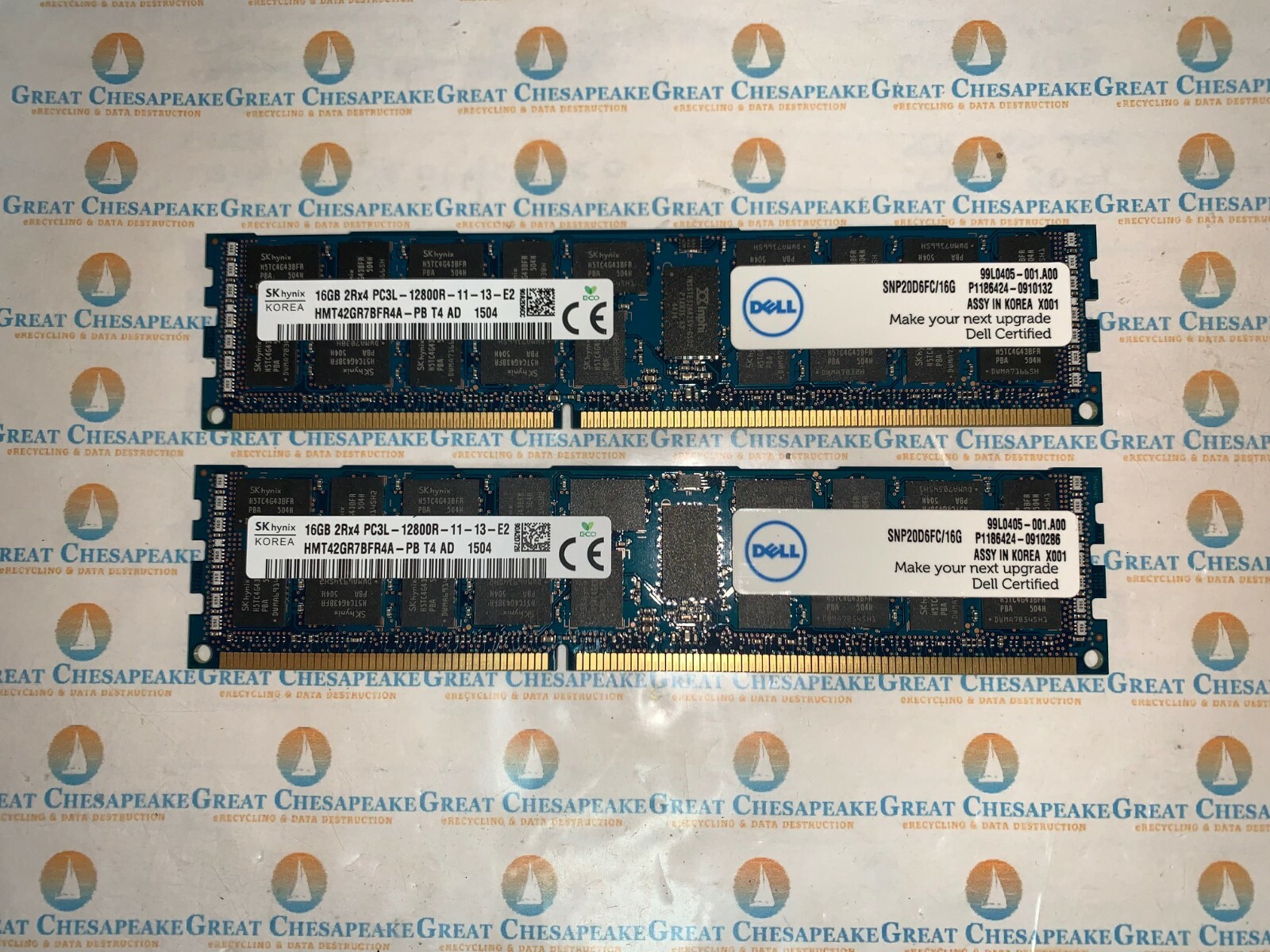 Lot of 2 Hynix HMT42GR7BFR4A-PB 32GB Total (16GBx2) PC3L-12800R DDR3 Server Ram