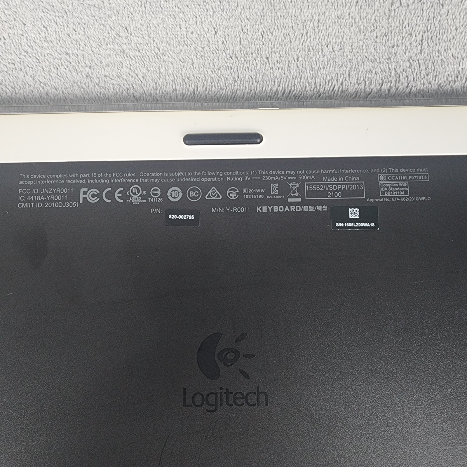 Logitech K800 Wireless Illuminated Keyboard Unifying Black No Receiver