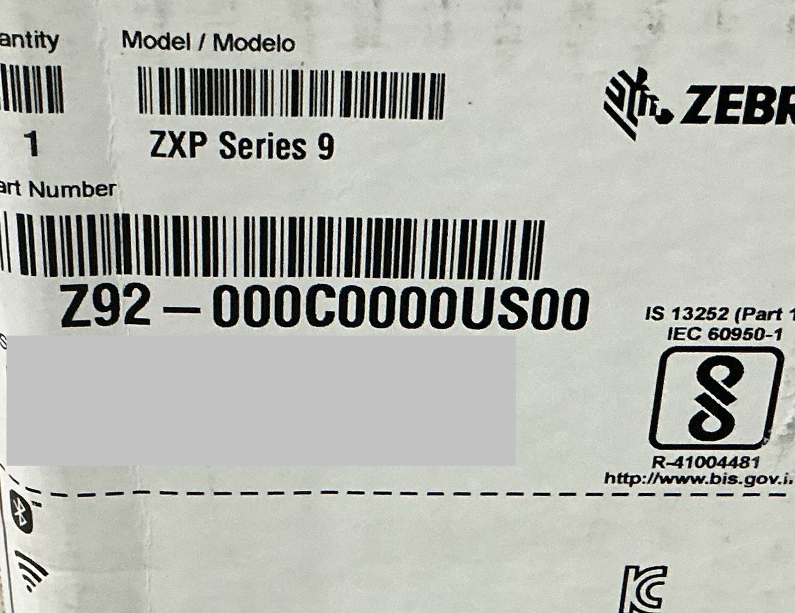 Zebra ZXP Series 9 ID Badge Printer Z92-000C0000US00