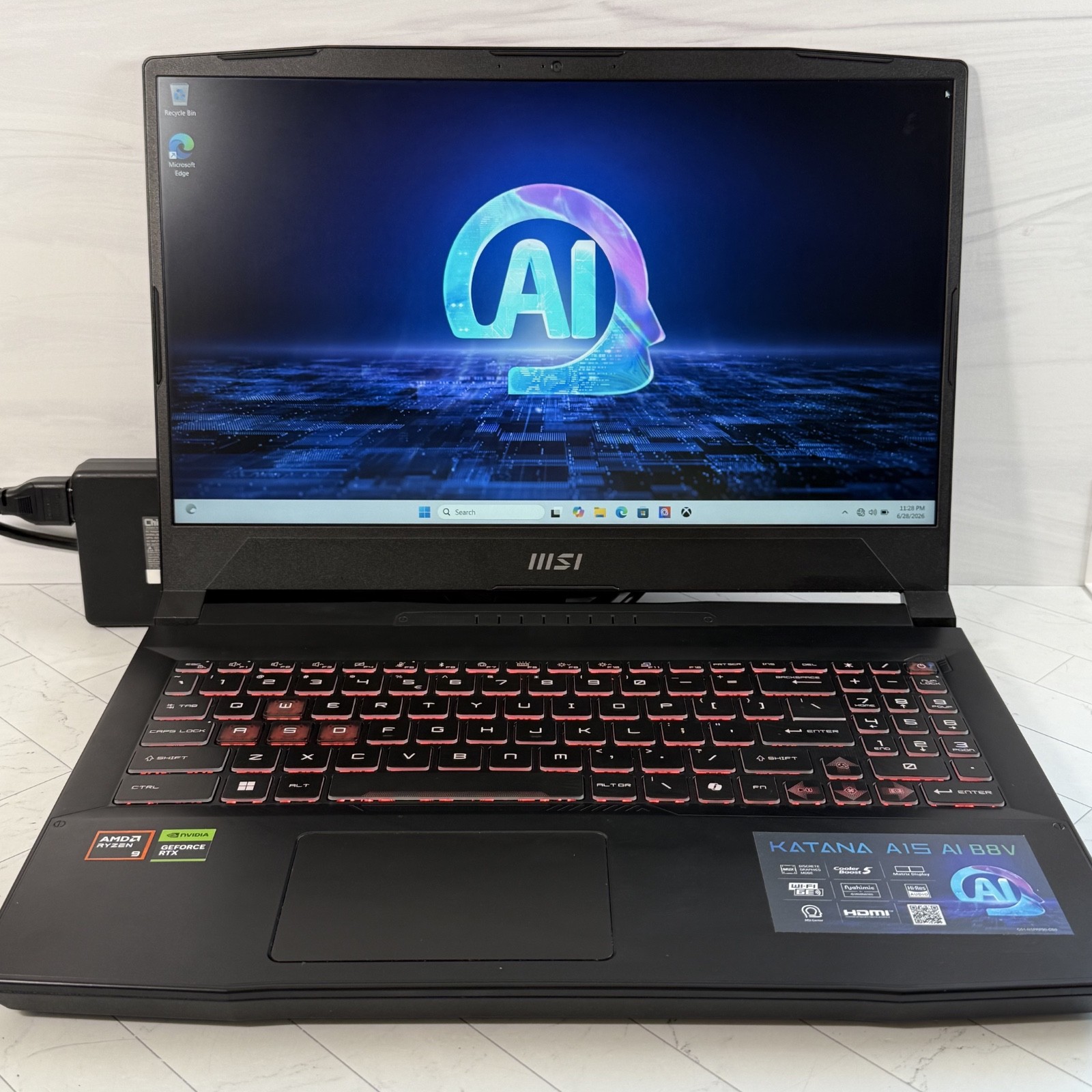 MSI Katana A15 AI Gaming Laptop AMD Ryzen 9 8945HS RTX 4070 16GB 1TB 15.6″ #H417