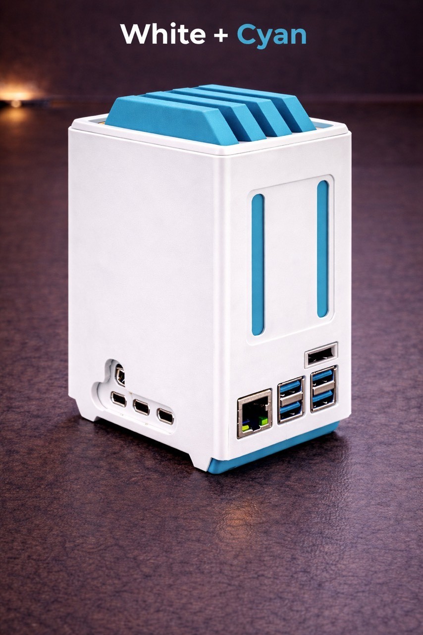 Raspberry pie 5 NAS enclosure case.