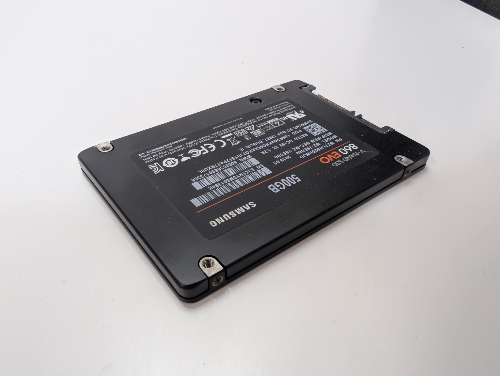 Samsung 860 EVO 500GB 2.5″ SATA SSD Solid State Drive MZ-76E500 100% HEALTH
