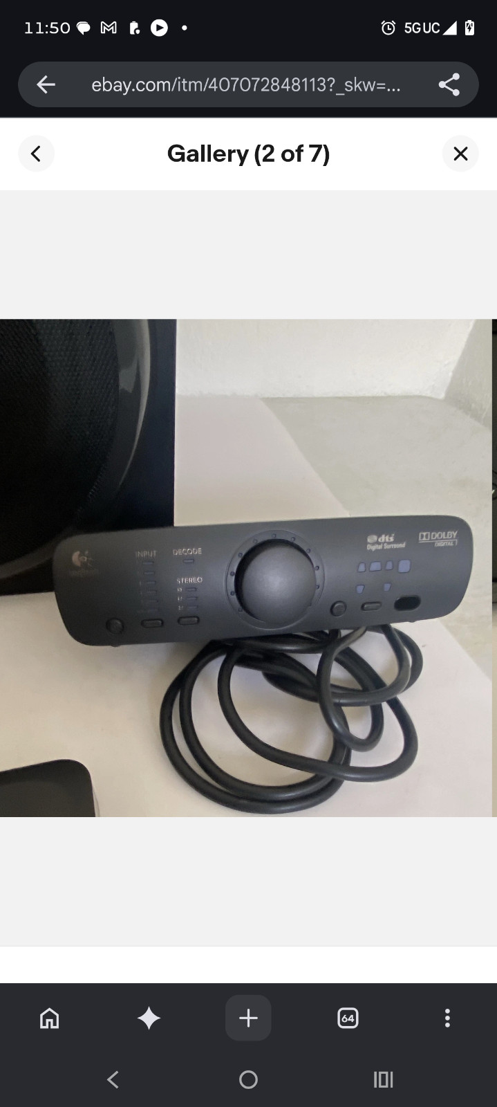 Logitech Z906 Control Console 5.1 Surround Sound Pod Guaranteed Fully Working