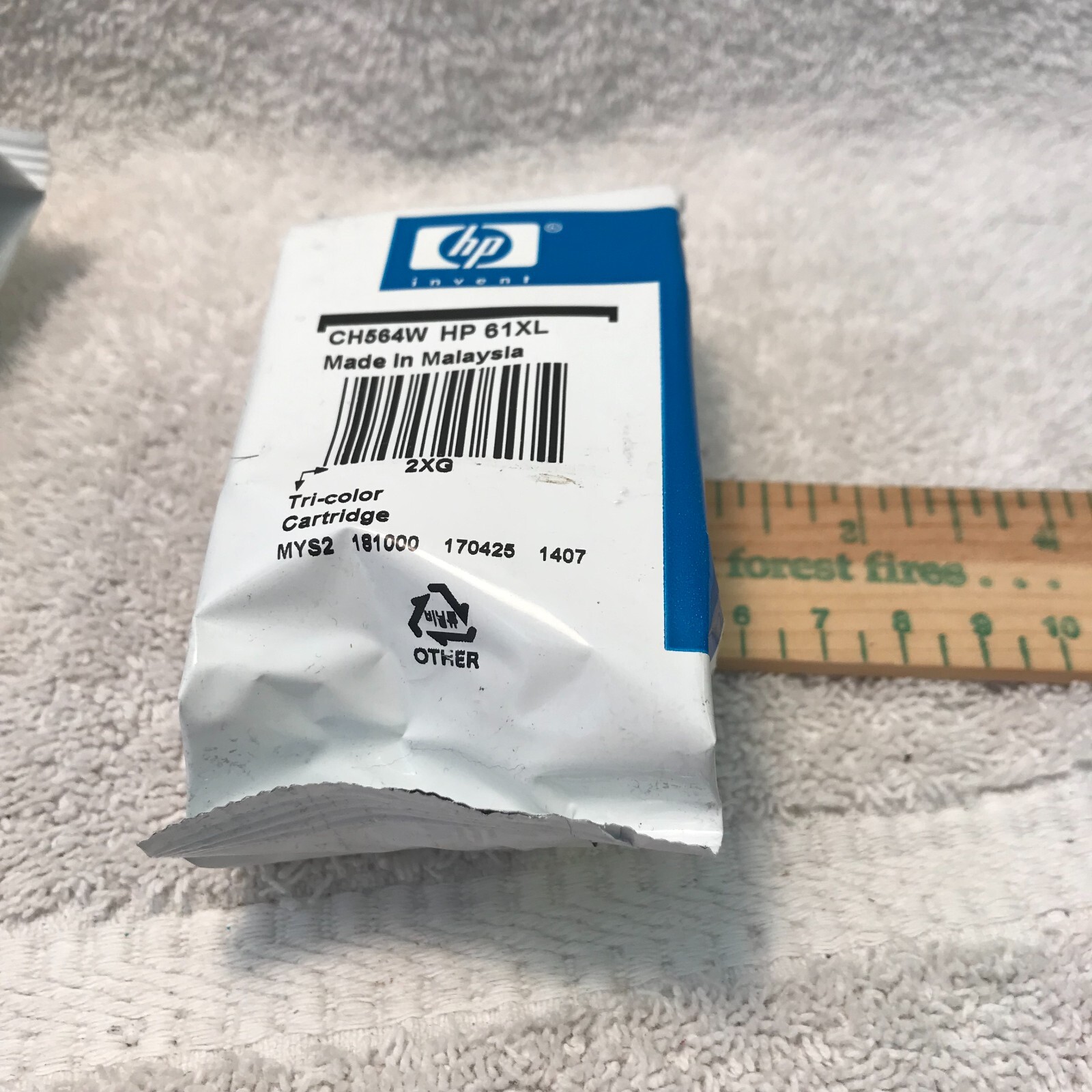 HP 61XL Tri-color Ink Cartridge CH561W Single Use New Sealed Made In Malaysia