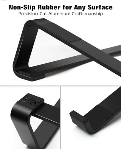 Thibault Aluminum Laptop Stand for Desk – Cooling 1-14-15.6-17 inches Black