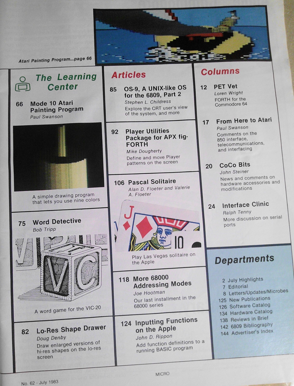Micro Magazine, July 1983 – Buyer’s Guide to Apple, Atari, TRS-80, Commodore, TI