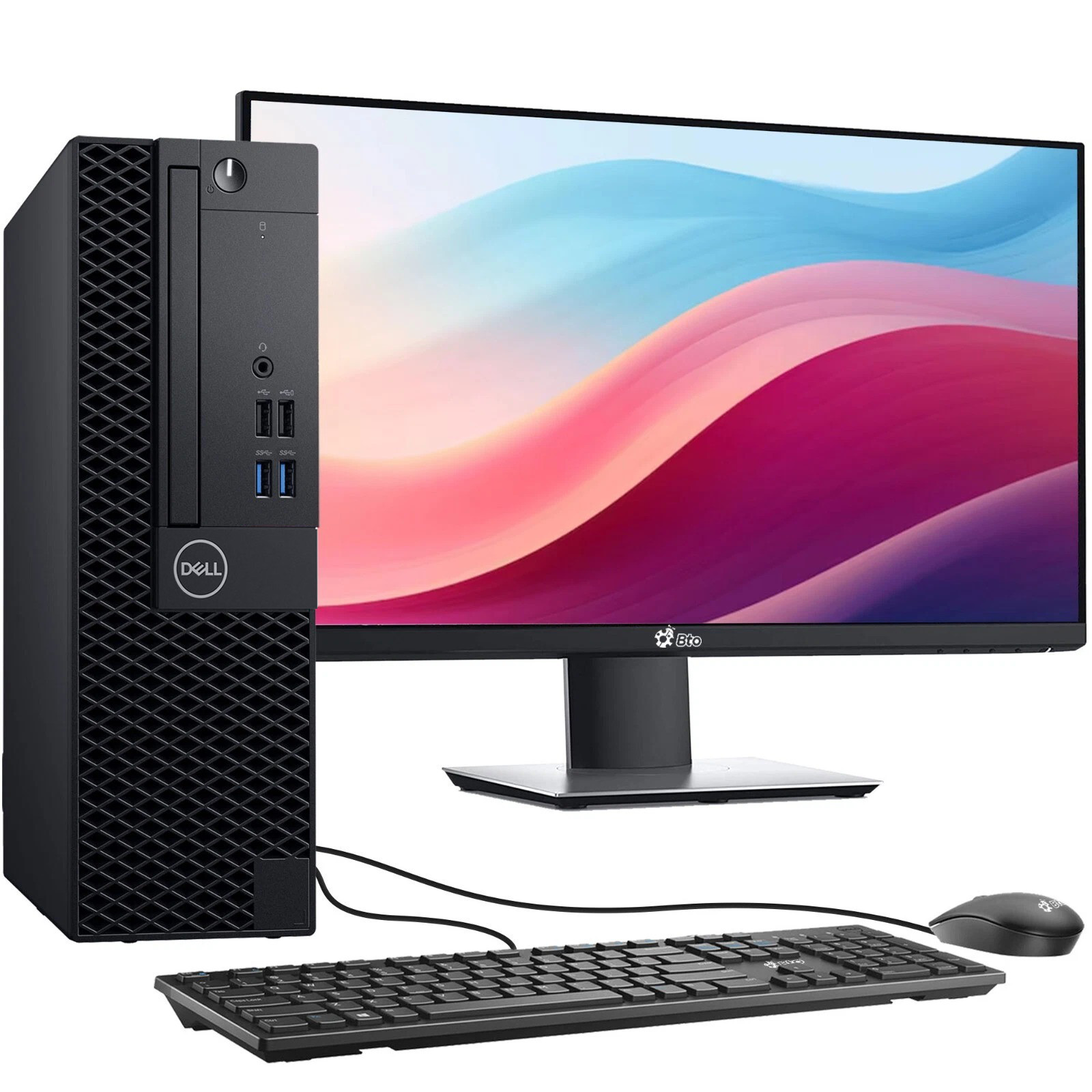 Dell Desktop PC i5-9th 32GB RAM 1TB SSD 1TB HDD Built-in WiFi New 24” LED Win 11