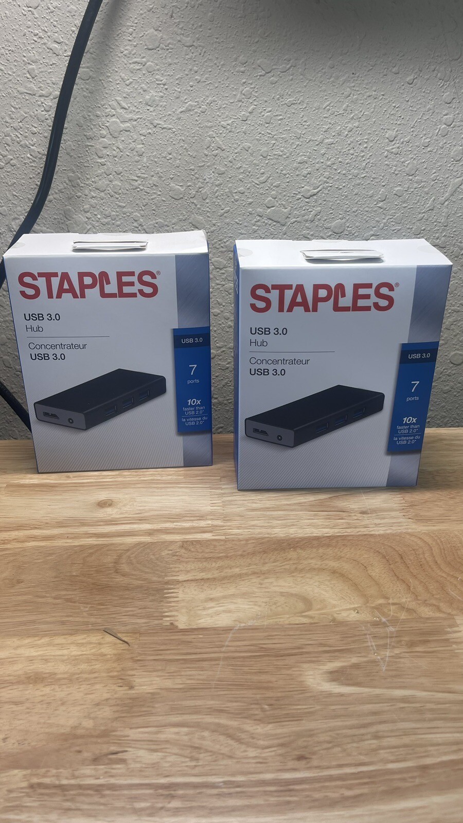 Two Staples USB 3.0 Hub 7 Port, New In Box. Fast Shipping.