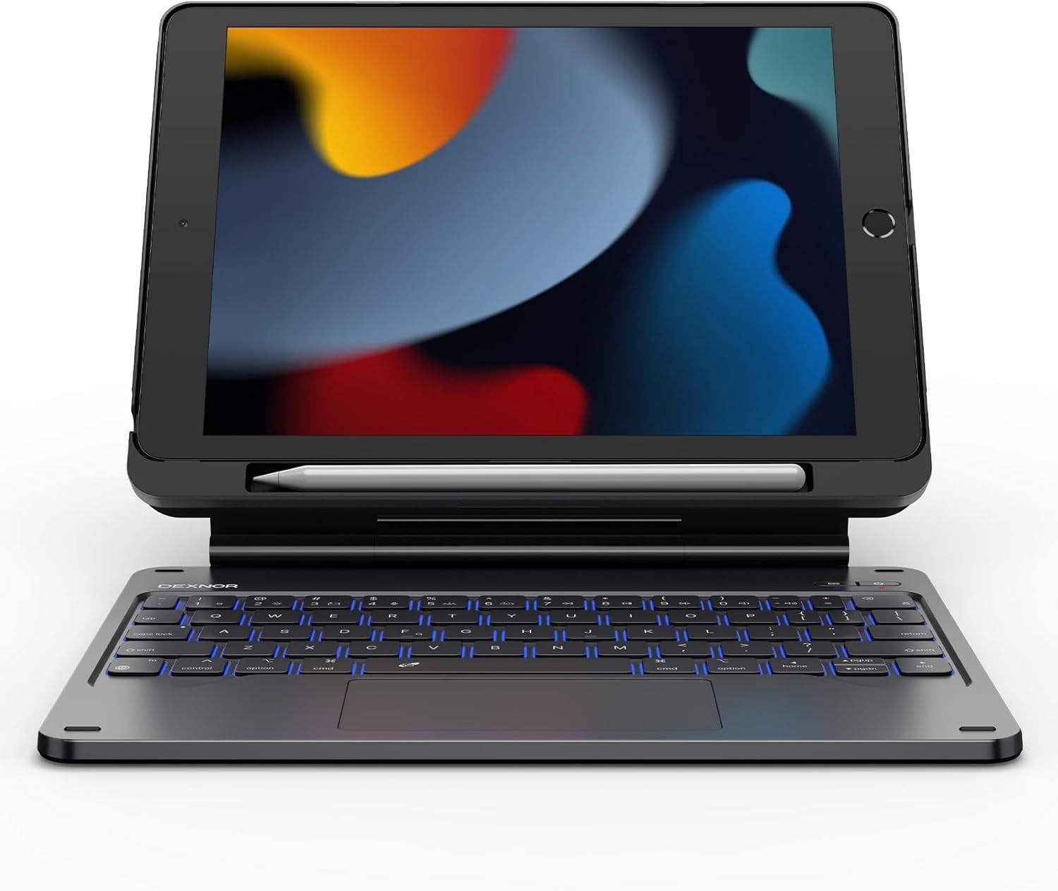 Dexnor iPad 9th/8th/7th Gen Keyboard Case w/Trackpad Backlit 10.2 Black
