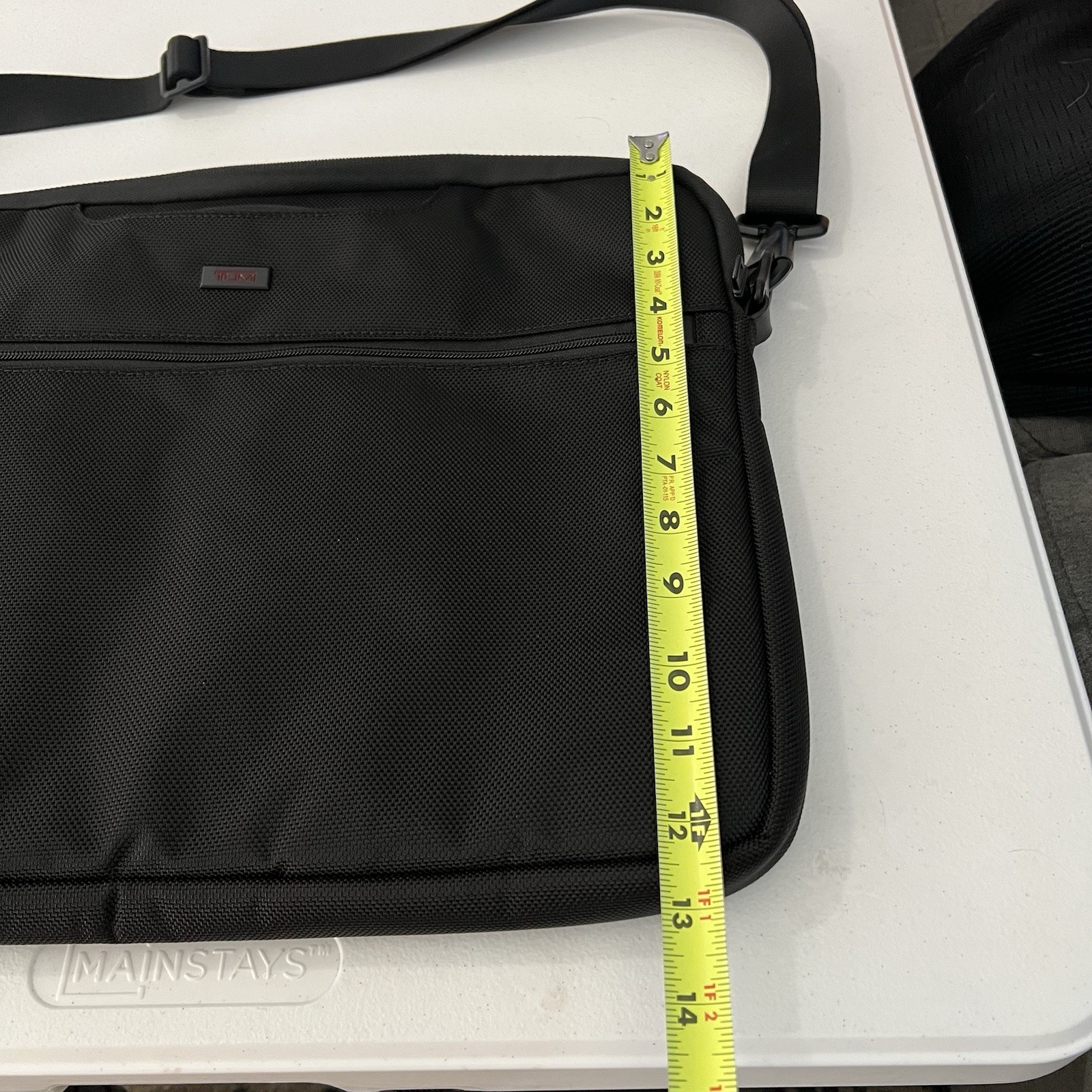 New Tumi Black Nylon Laptop Briefcase Messenger Bag Adjustable Strap