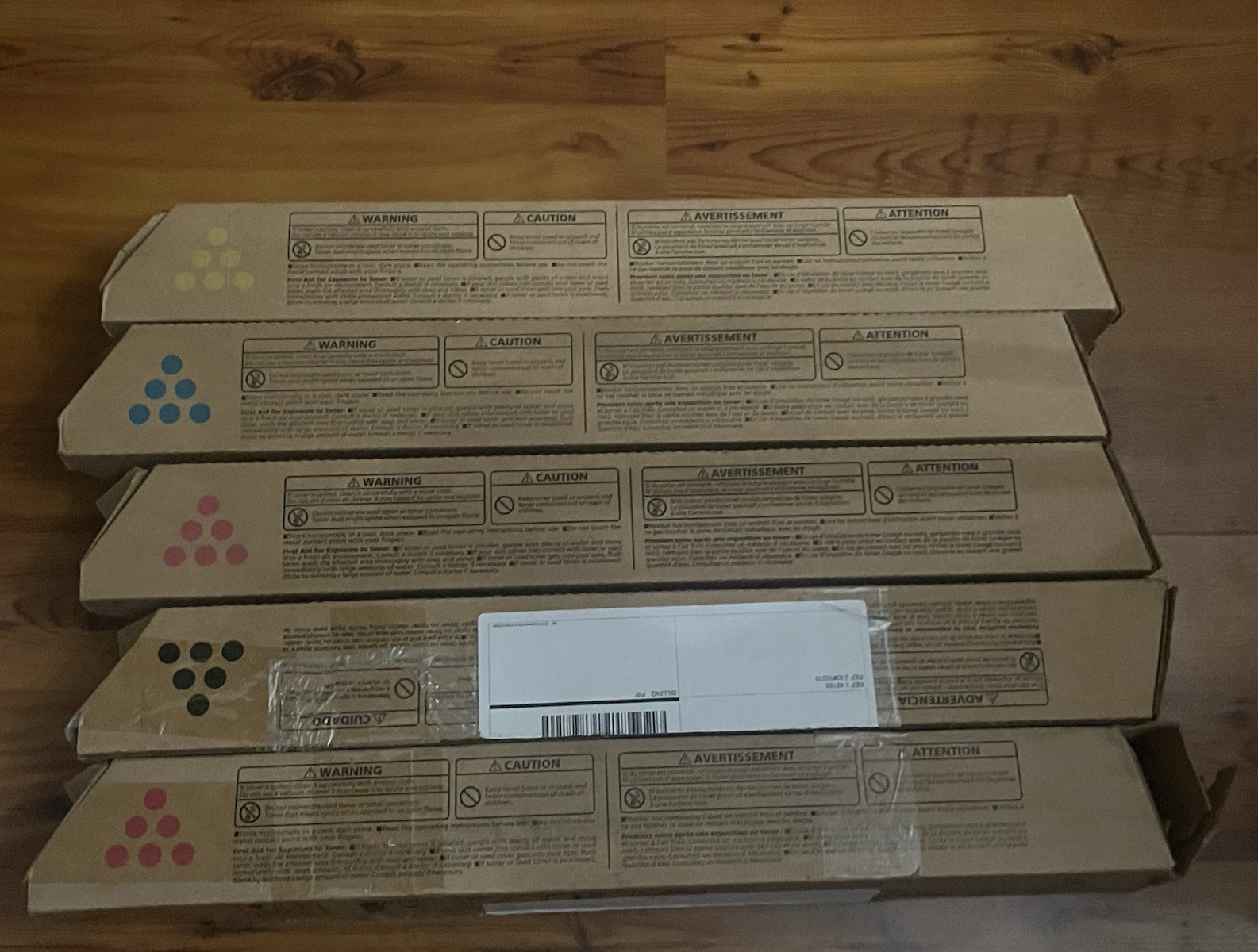 Genuine Ricoh MPC5502 MP C5502 C4502 CMYK Toner Set 841752,53,54,842477 New OEM!