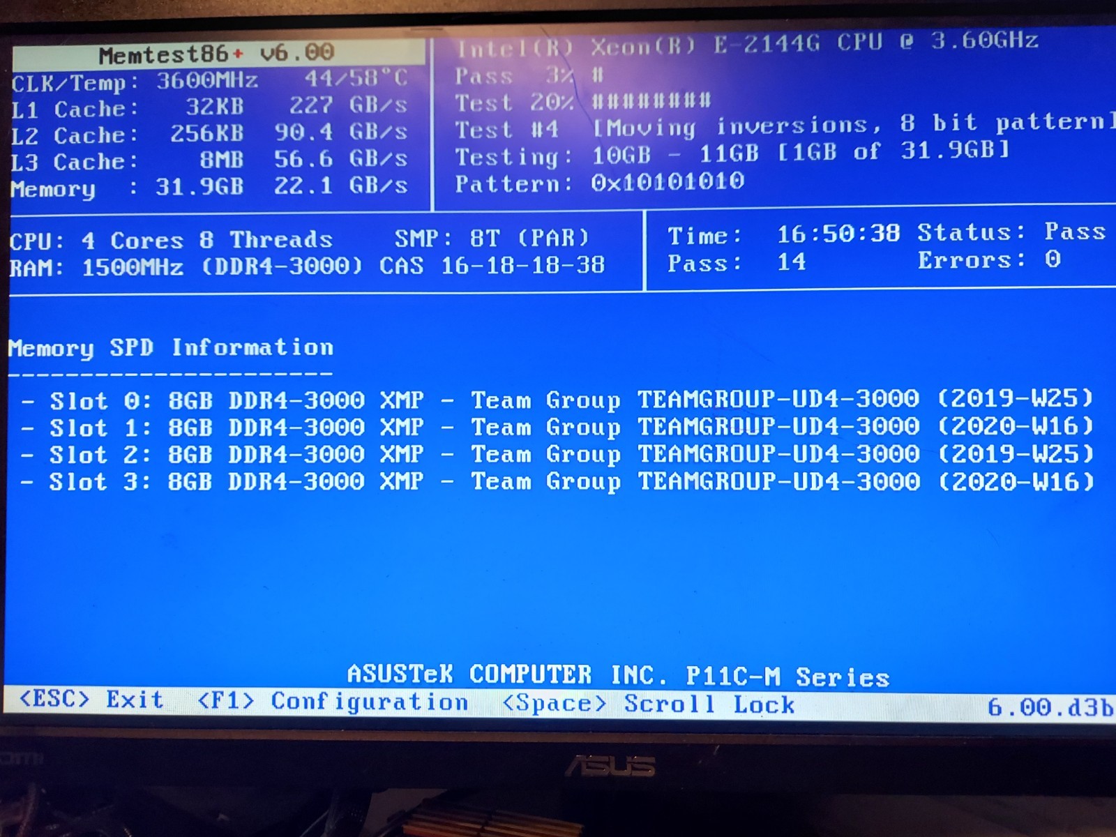 Set 4 Tested GOOD TeamGroup VulcanZ 4x 8GB DDR4 3000 Gaming PC RAM DIMM 32GB XMP