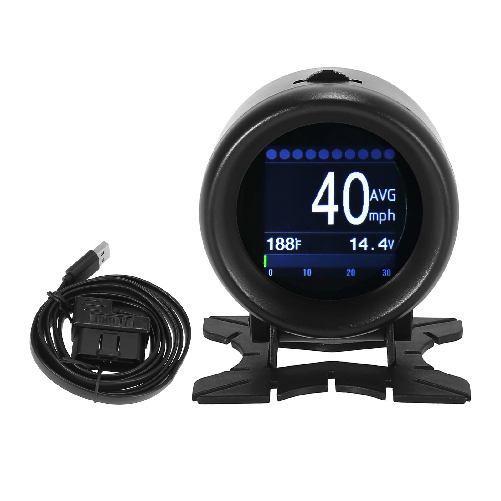 OBDII HUD Multi-Function Digital Gauge/Outside KMH MPH Digital Speedometer Oi…