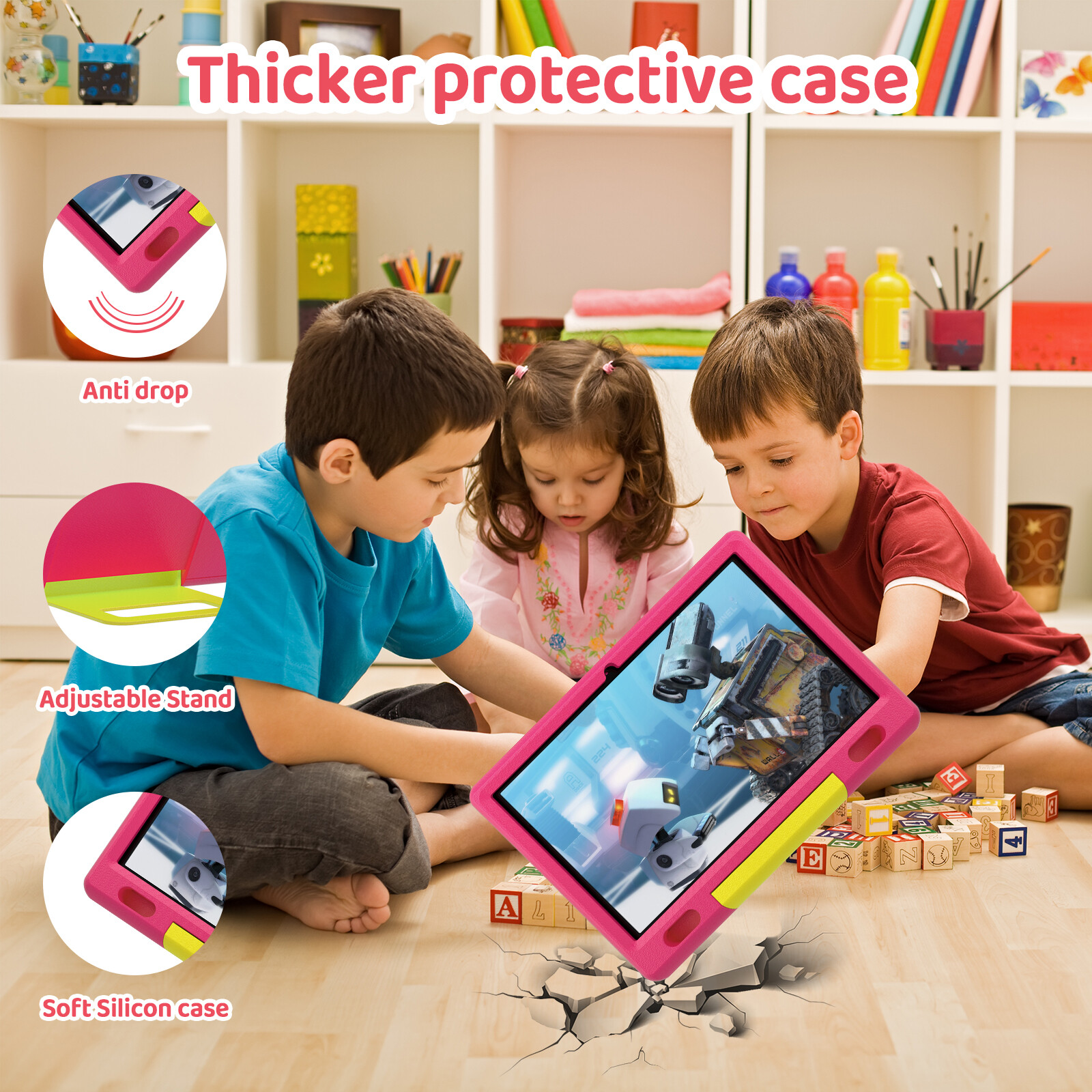 Kids Tablet 10 inch Android 13 Tablets 2+32GB with Shockproof WIFI PC Touchscree