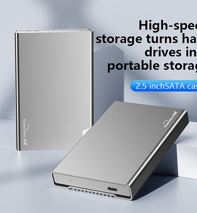 9.5MM SATA HDD SSD Slim Case Type C External 2.5 Aluminum Enclosure Up 4TB Max