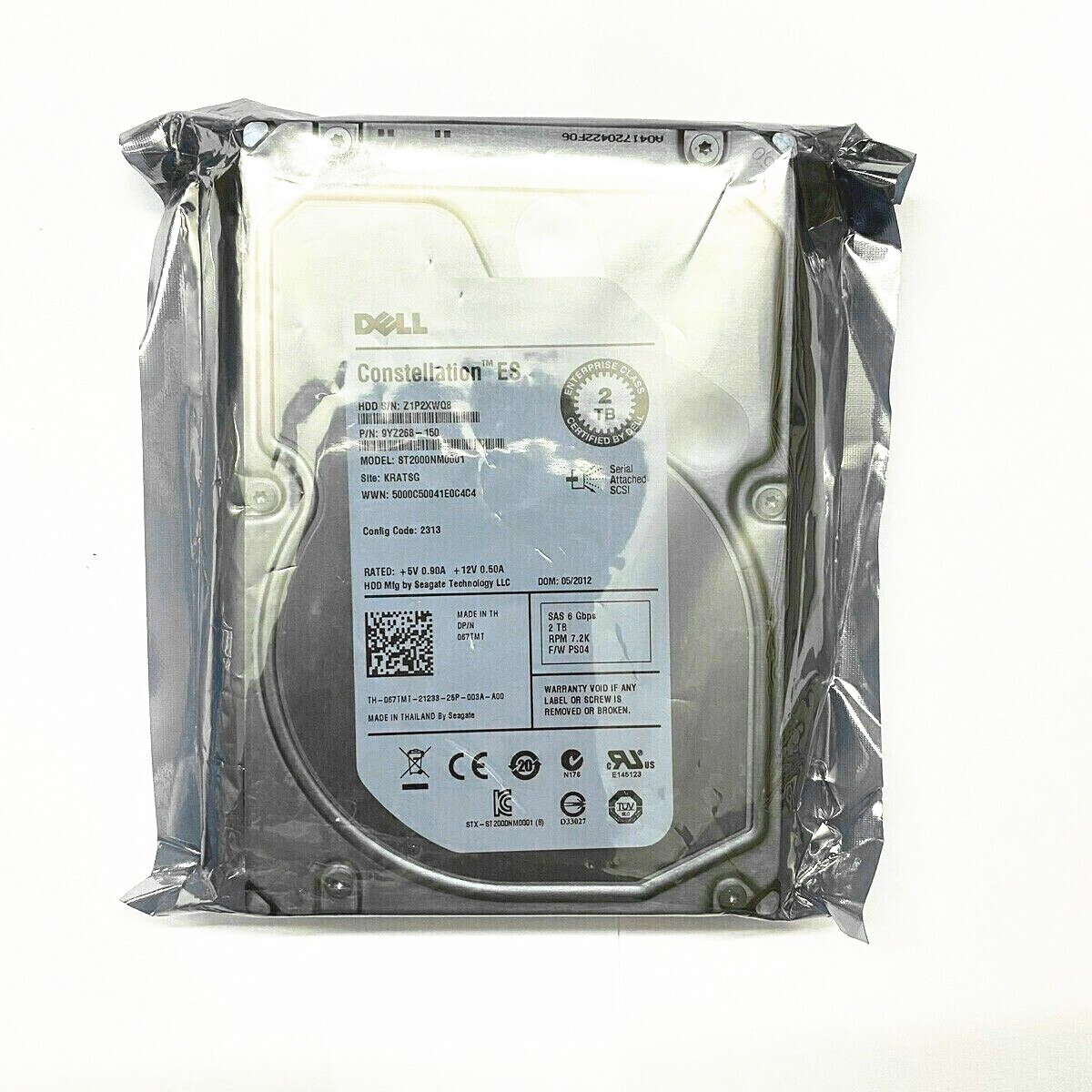NEW Dell ST2000NM0001 2TB 67TMT 067TMT 7.2K RPM 6Gb/s 3.5″ SAS 2000GB Hard Drive