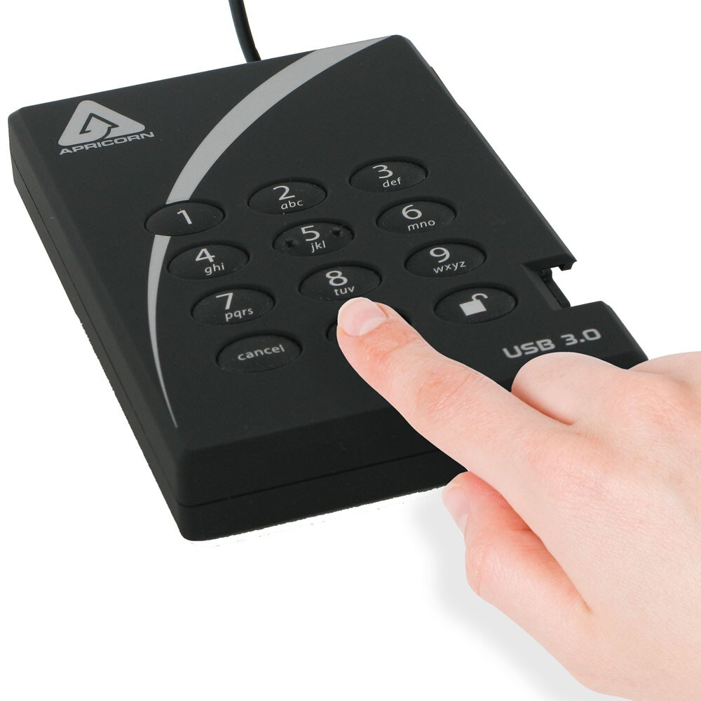2TB Apricorn Aegis Padlock External Hard Drive