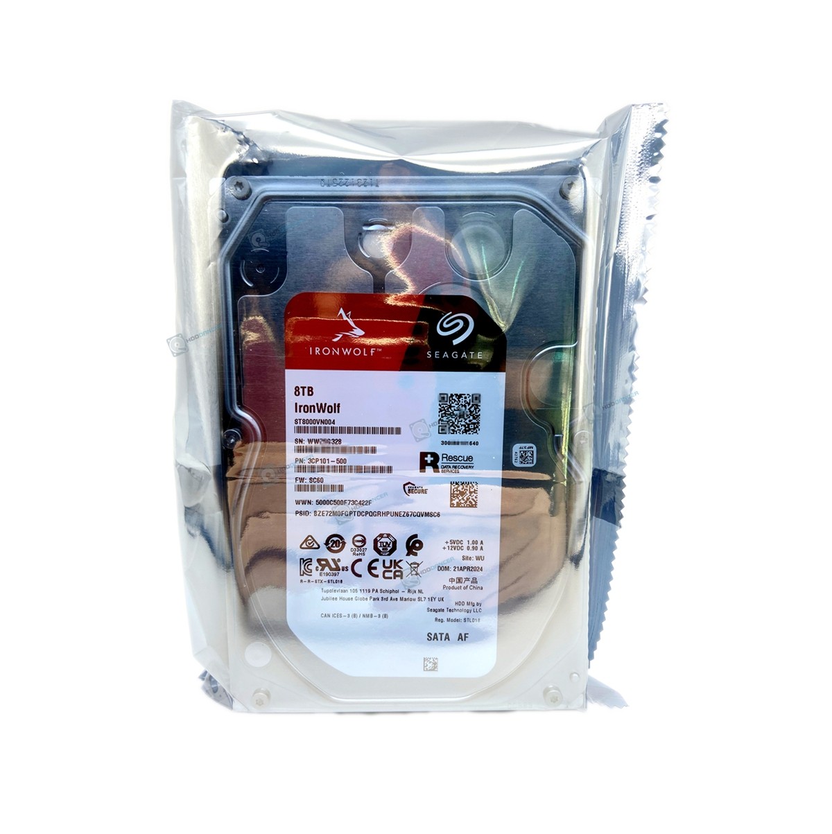 Seagate ST8000VN004 IronWolf 8TB 3.5″ SATA NAS 6Gb/s 7.2K 256MB Hard Drive
