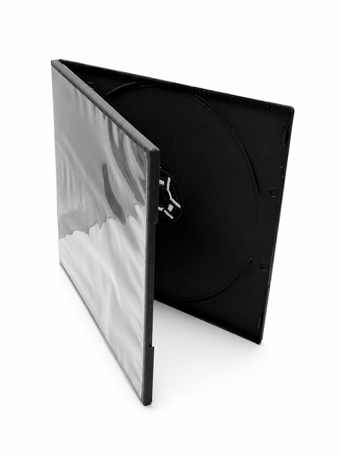 Slim CD DVD Case 5.2mm Black PP Poly Plastic w Cover Art Sleeve Single Disc LOT