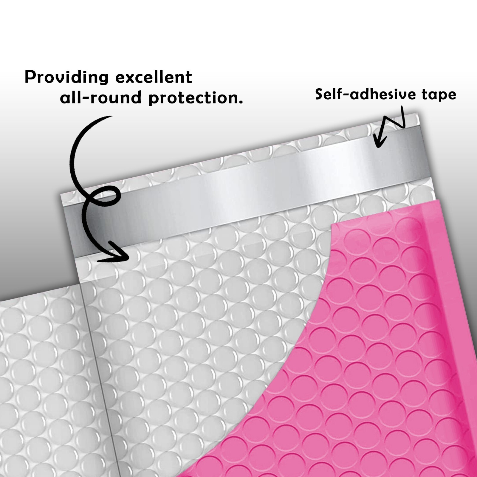 Yens® 200 #5 Poly Bubble Padded Envelopes Mailers 10.5 X 15-Hot Pink