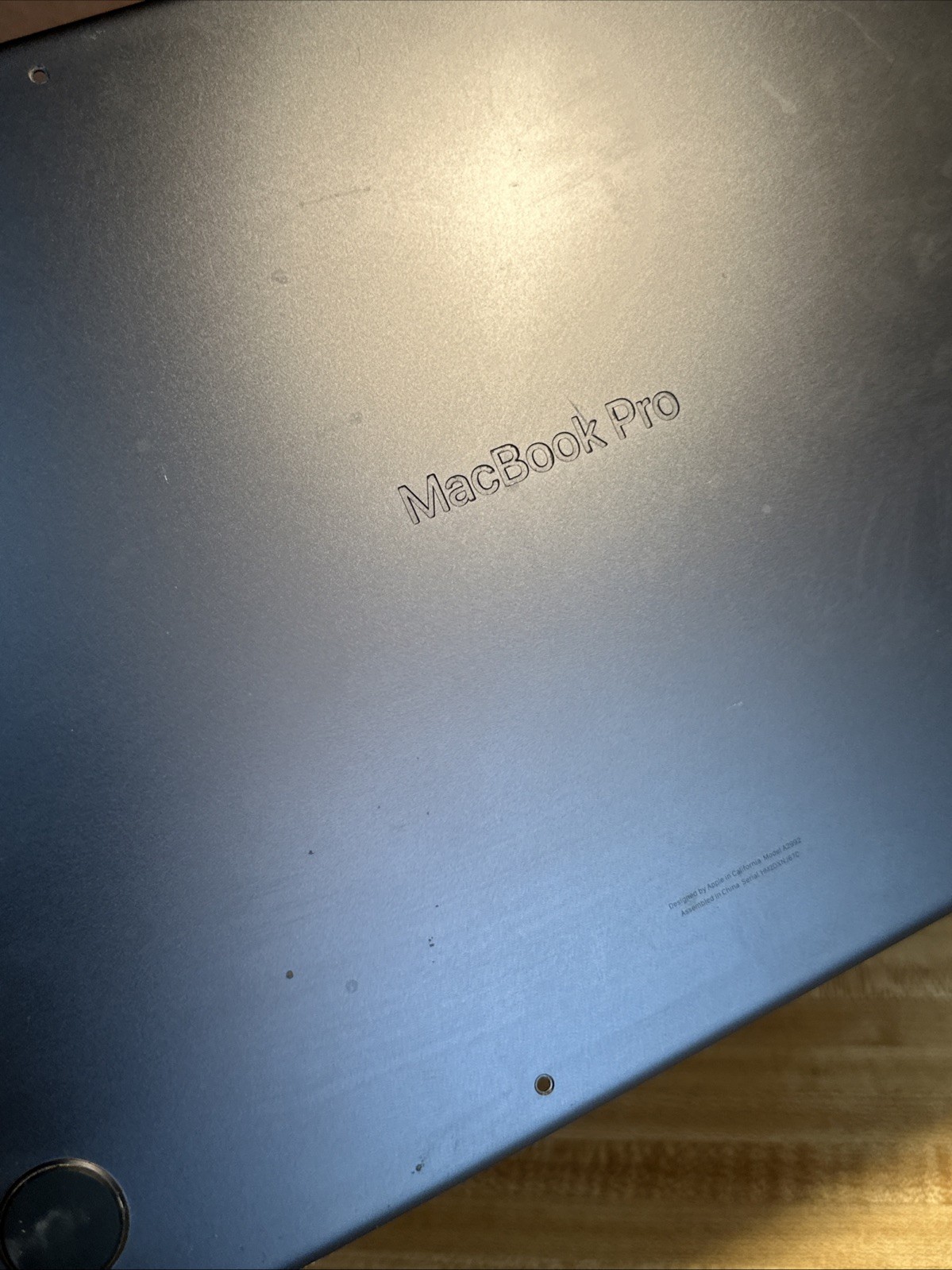 2023 MACBOOK PRO 14.2 M3 A2992, Bottom. BLACK