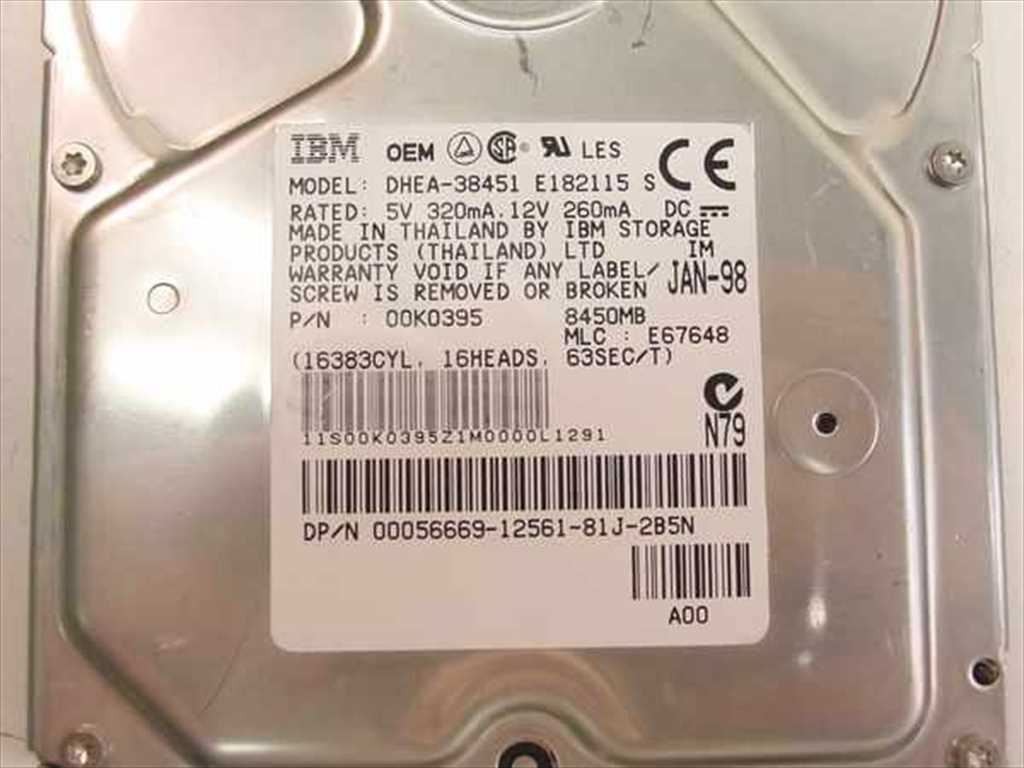 Dell 8.4GB 3.5″ IDE Hard Drive – IBM 00K0395 56669