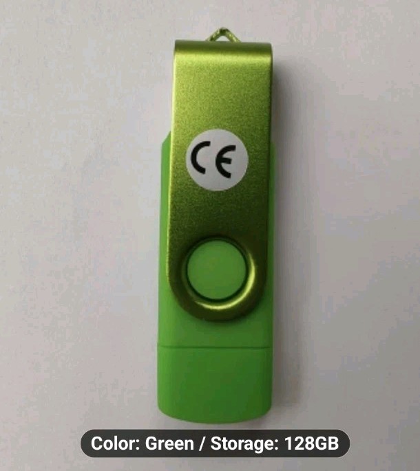USB 2.0 TYPE C USB Flash Drive OTG Pen Drive 128GB USB Stick GREEN