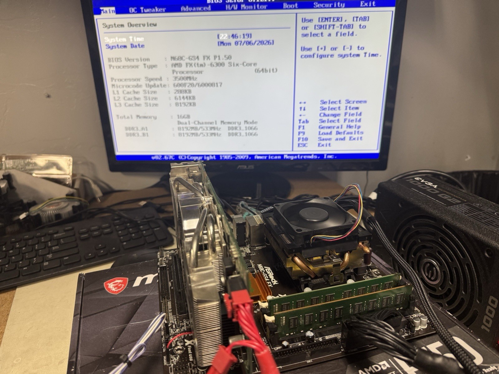 ASRock N68C-GS4 FX Mobo + FX6300 CPU + 16GB DDR3 RAM + GTX470 GPU Combo Tested