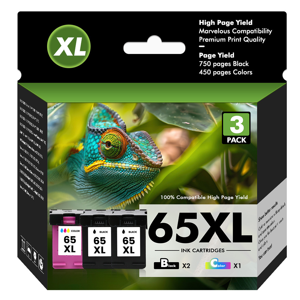 65 XL Ink Cartridges For HP 65XL ENVY 5010 5055 5052 Deskjet 2600 2652 3755 LOT