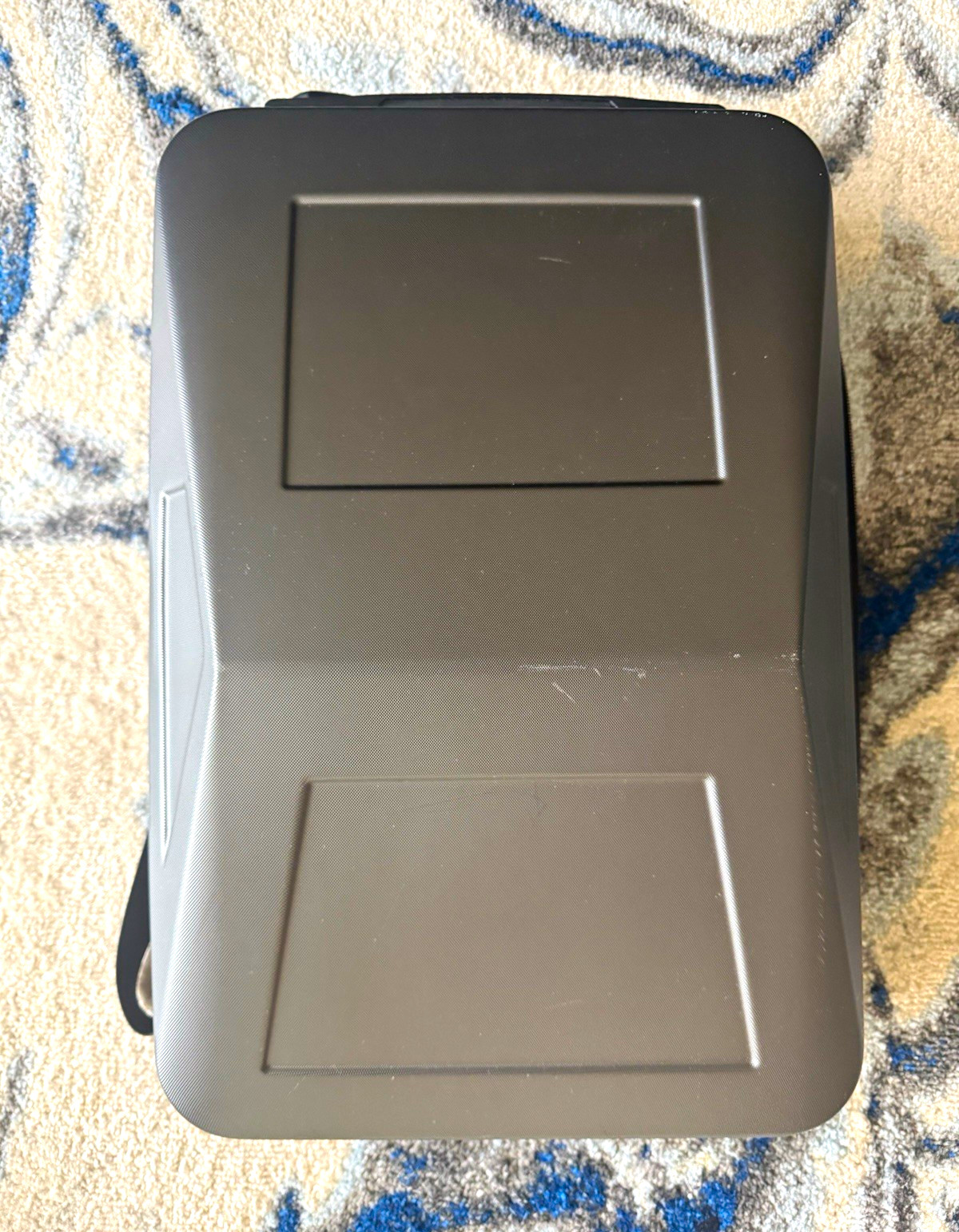 Gray/Black Rigid Plastic Hard Shell Laptop Backpack with TSA007 TSA Lock