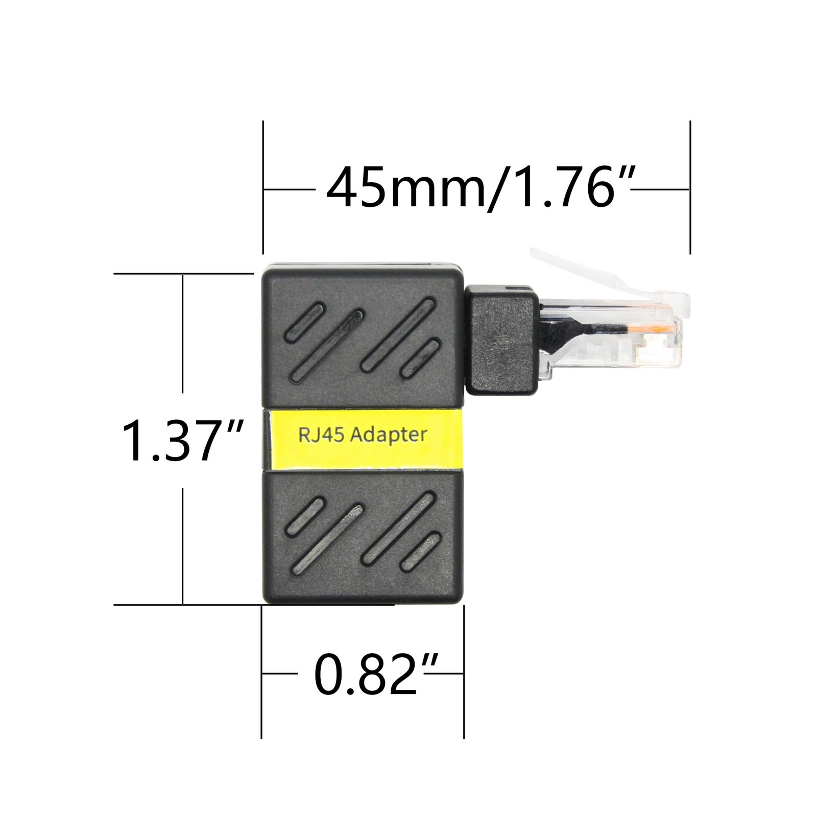 90 Degree Cat 6 Ethernet Extender Adapter 180 Rotated RJ45 Male Female 2 PCS