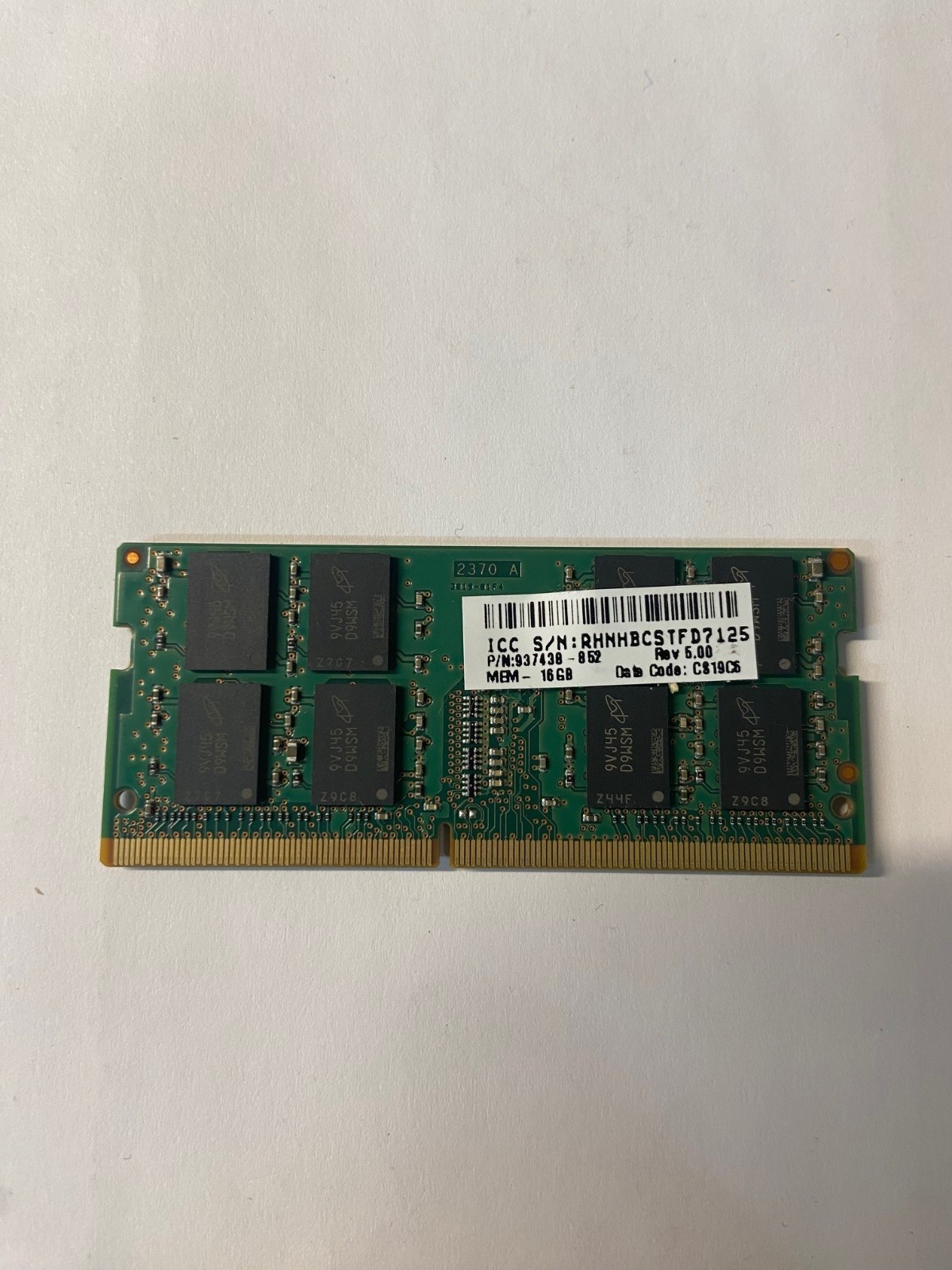 HP 16GB memory module for EliteBook 830 G6, 830 G7, 840 G6, 840 G7, and 850 G7