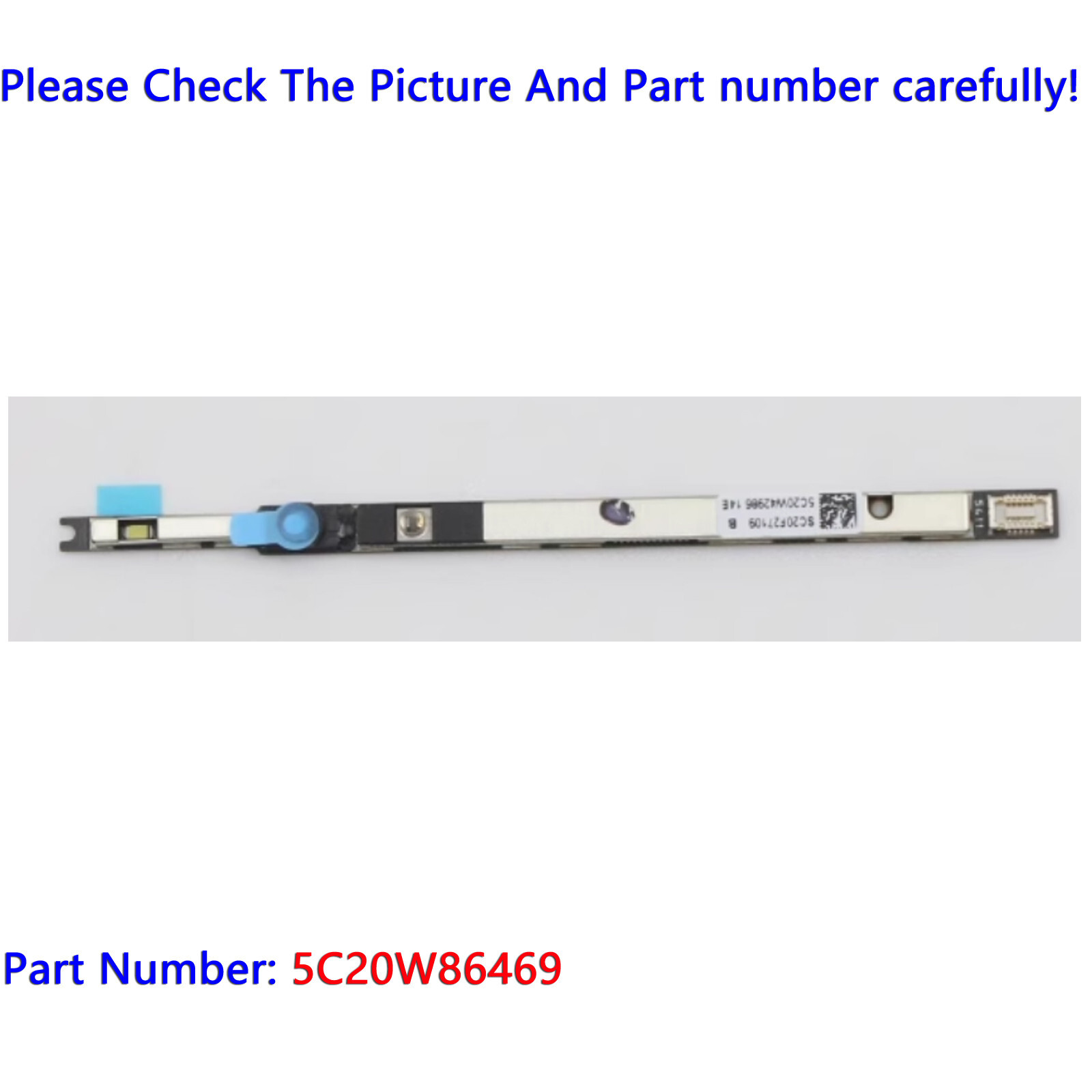 New 5C20W86469 For Lenovo X13 Yoga Gen 2 HD IR Built In Front Camera Webcam