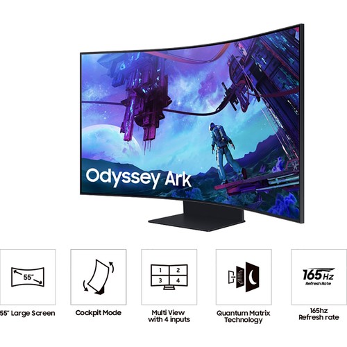 Samsung – Odyssey Ark 2 55″ 4K UHD 165Hz 1ms Quantum Mini-LED Curved Gaming USED