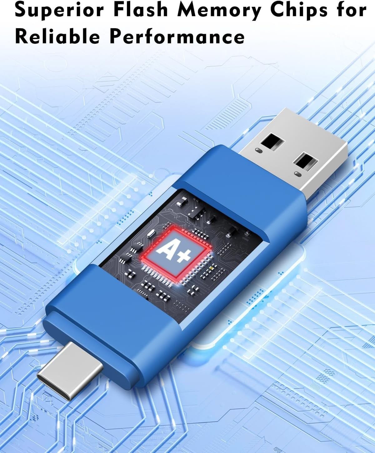 Compact 64GB Dual USB Flash Drive – Plug and Play for Effortless File Transfer