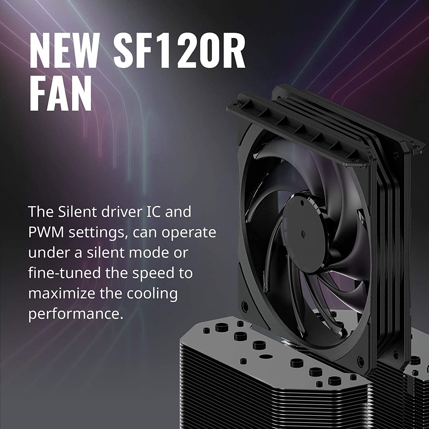Cooler Master MasterAir MA620M Dual Tower CPU Cooler (ARGB, Hidden 120mm Fan)