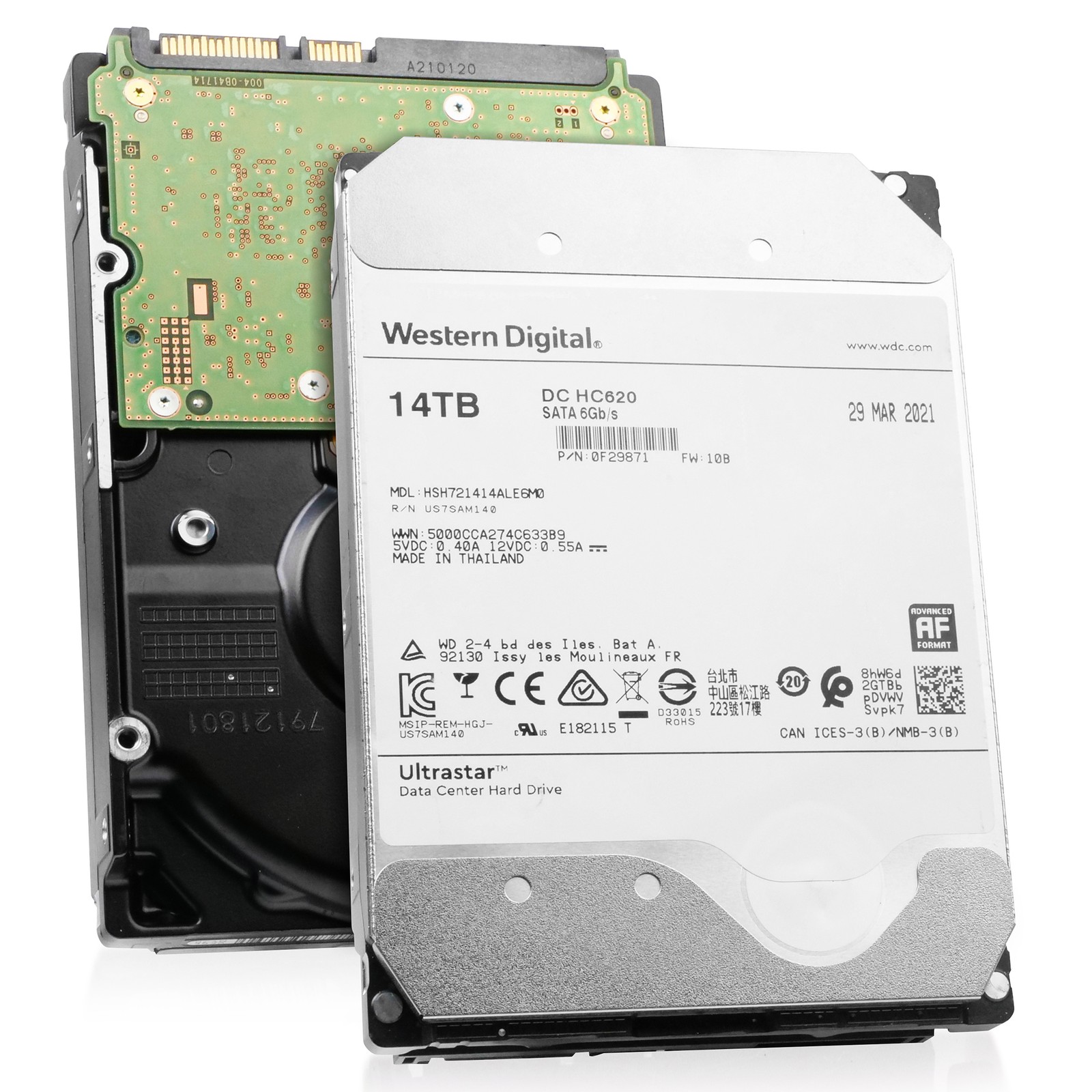 WD HC620 14TB HSH721414ALE6M0 0F29871 7.2K RPM SATA 6Gb/s 512e HM-SMR 3.5″ HDD