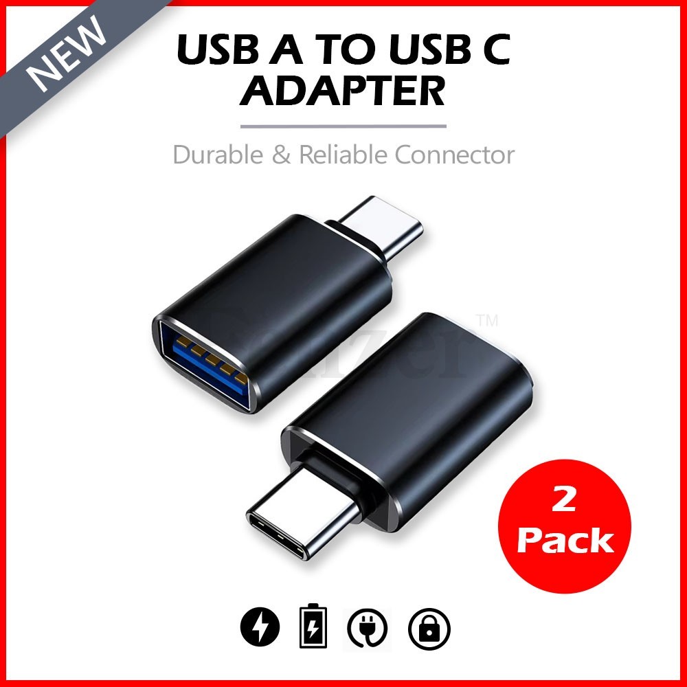 2 Pack Fenzer Type C Adapter USB-C to USB 2.0 Female Port Converter for MacBook