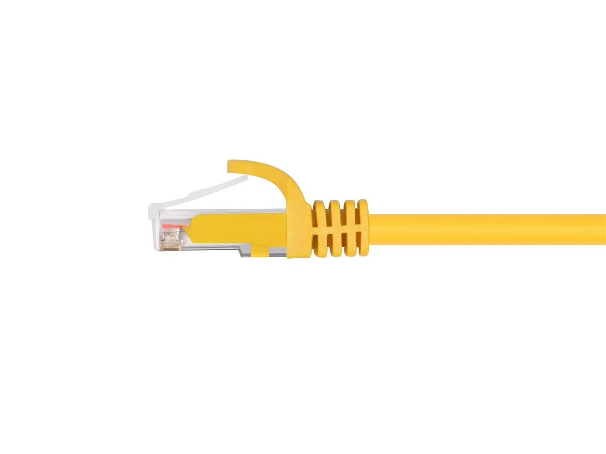 Flexboot Cat6 Ethernet Patch Cable Network RJ45 Stranded UTP 24AWG 1ft Yellow
