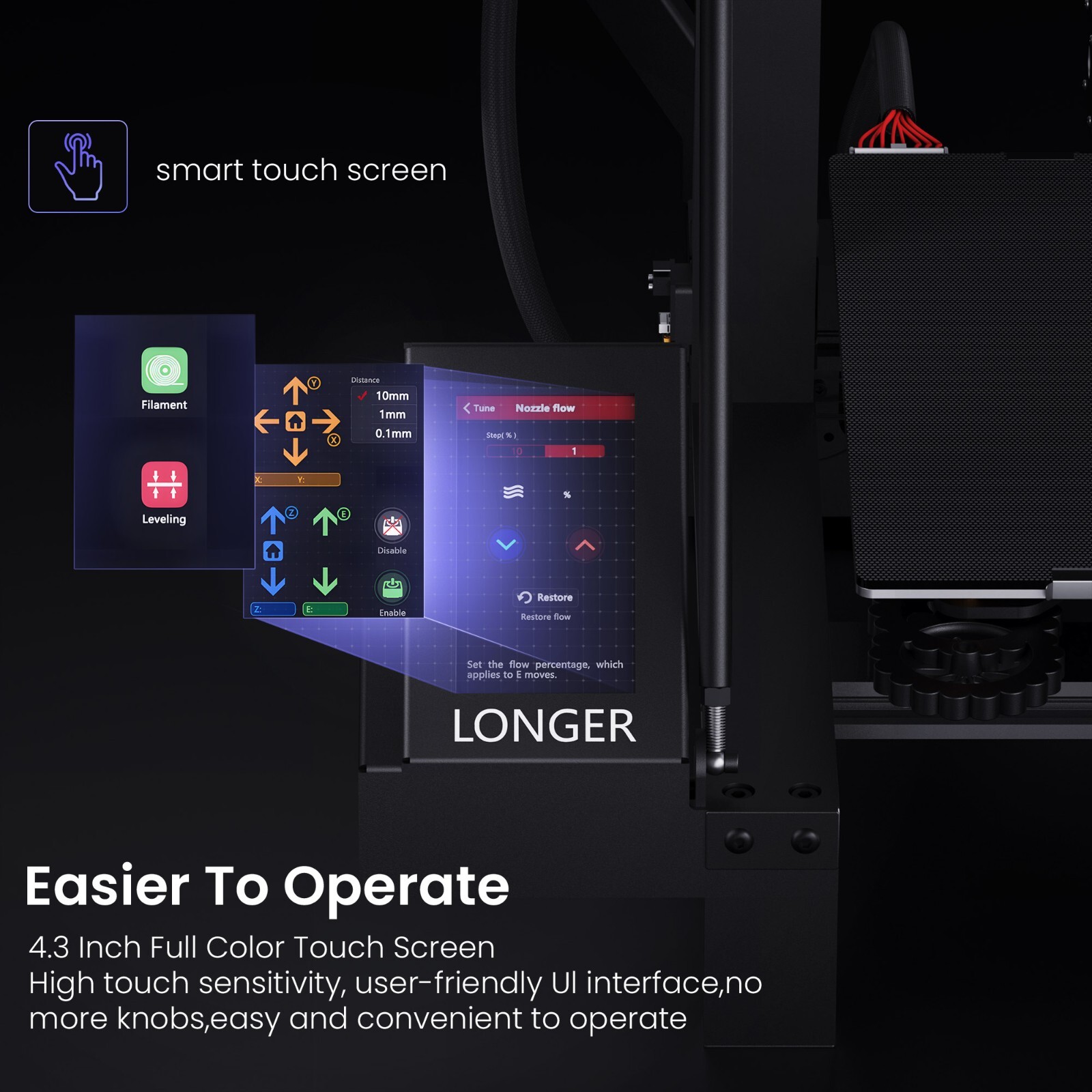 Longer LK5 Pro Silent 3D Printer 300x300x400 mm Large Printing Size