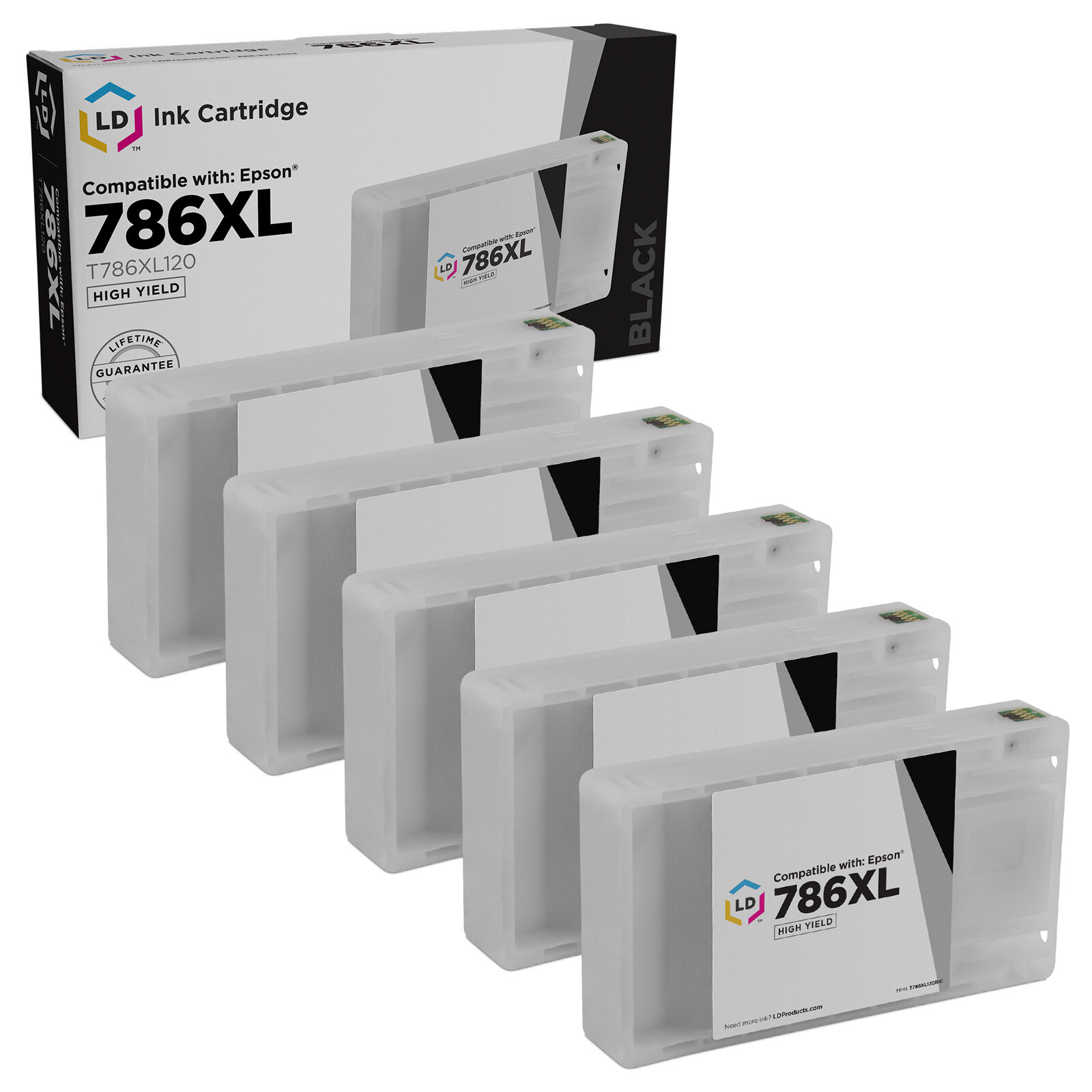 LD Products Replacement for Epson 786XL HY Black Ink Cartridges (5-Pack)